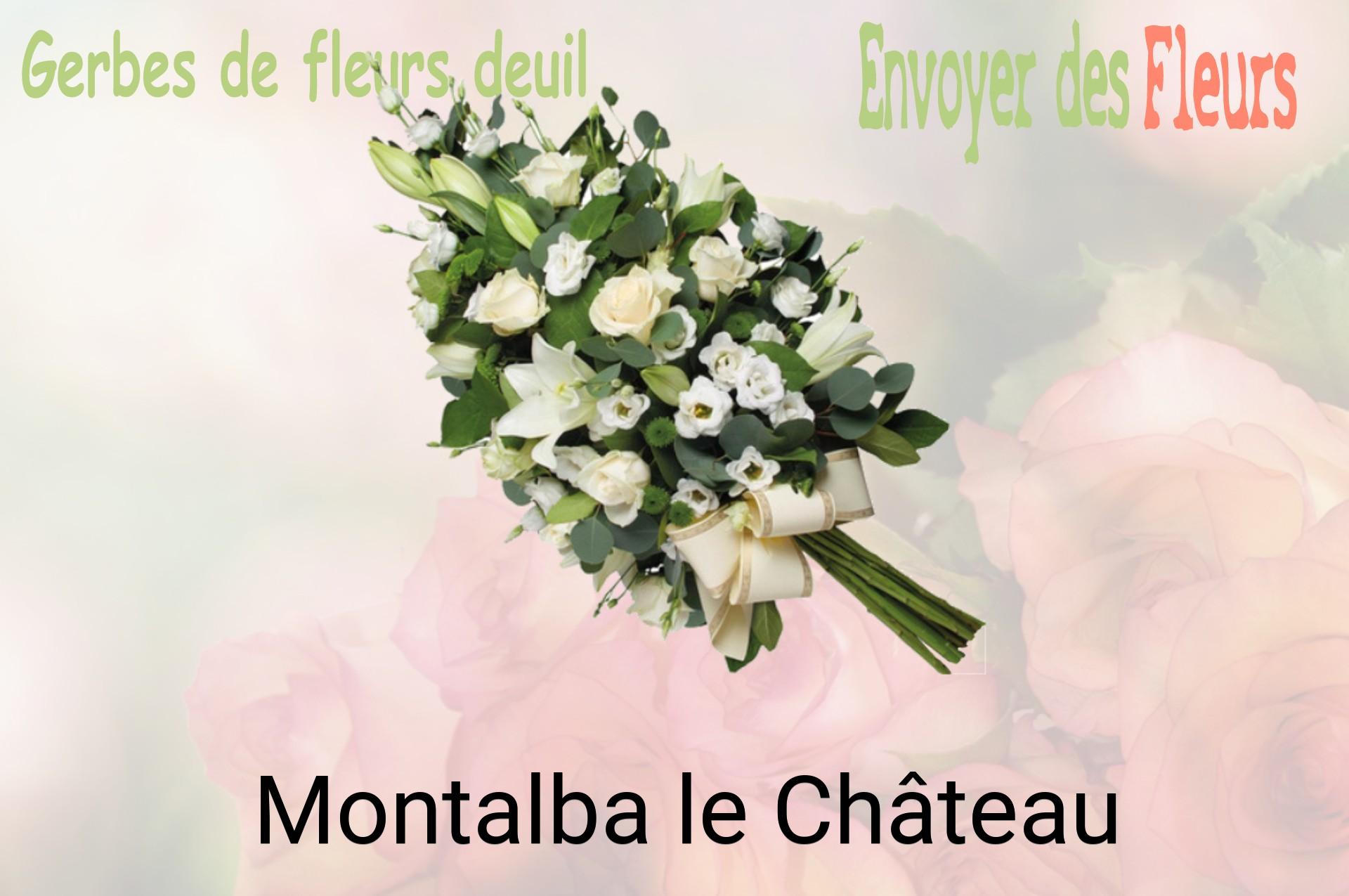 Gerbe de fleurs de deuil livrée à Montalba-le-Château